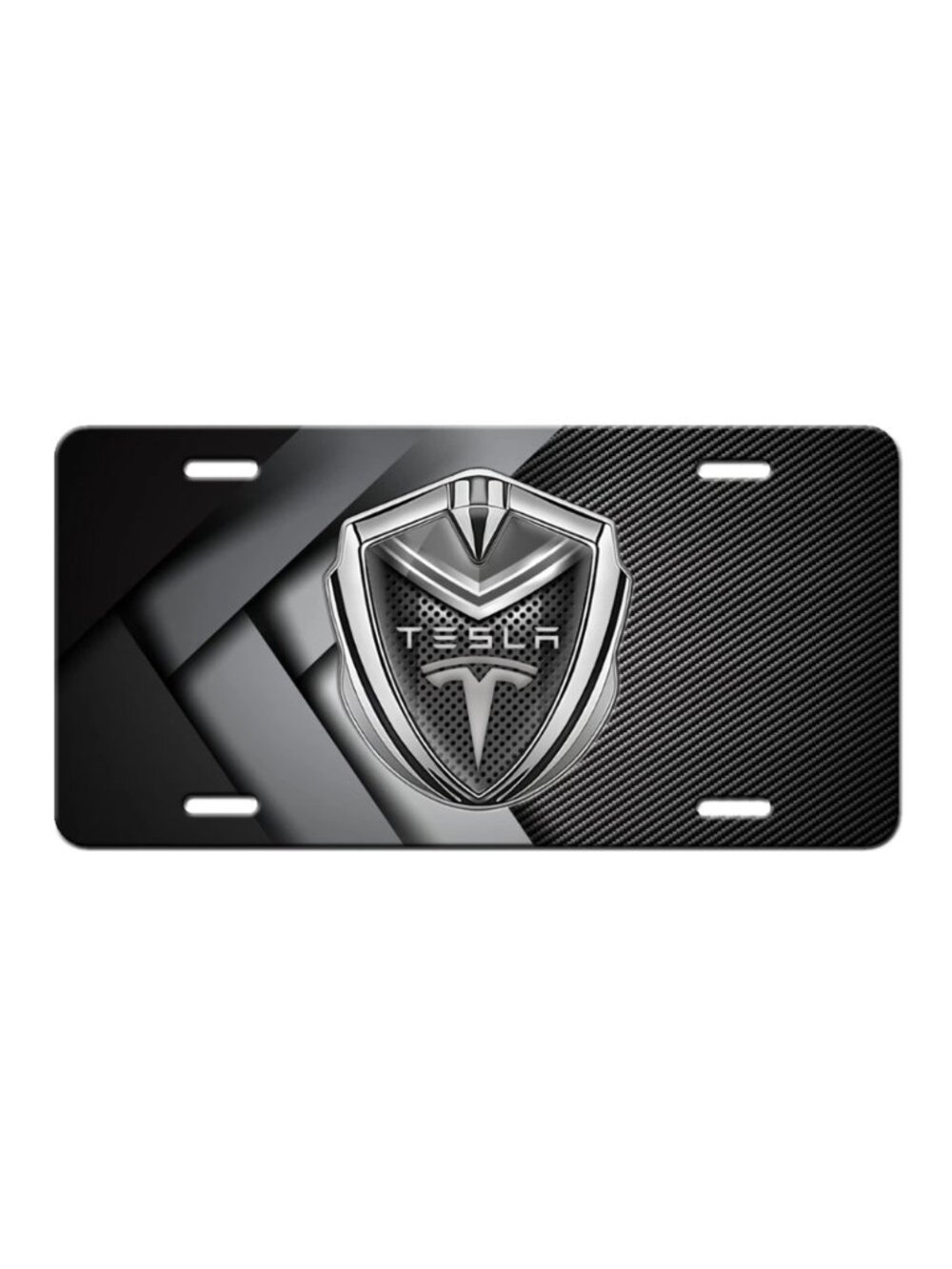 Cool Custom Tesla Vanity Aluminum License Plate Tag New Silver Black Gray